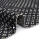 Polyester Boucle Home Decor Jacquard - Ink Plus Signs - British Imported