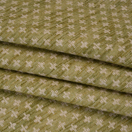 Polyester Boucle Home Decor Jacquard - Leaf Plus Signs - British Imported