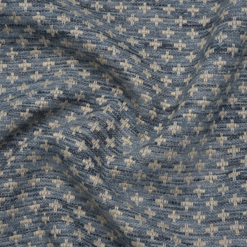 Polyester Boucle Home Decor Jacquard - Ocean Plus Signs - British Imported