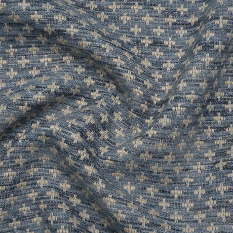 Polyester Boucle Home Decor Jacquard - Ocean Plus Signs - British Imported