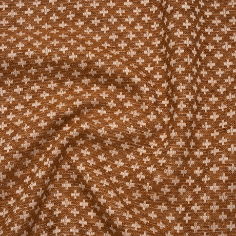 Polyester Boucle Home Decor Jacquard - Sienna Plus Signs - British Imported