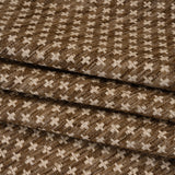 Polyester Boucle Home Decor Jacquard - Walnut Plus Signs - British Imported