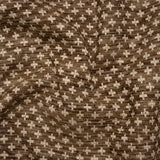 Polyester Boucle Home Decor Jacquard - Walnut Plus Signs - British Imported