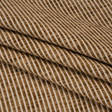 Polyester Boucle Woven - Caramel Stripes - British Imported