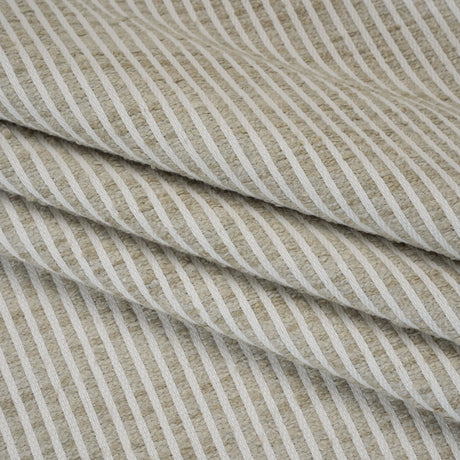 Polyester Boucle Woven - Dove Stripes - British Imported