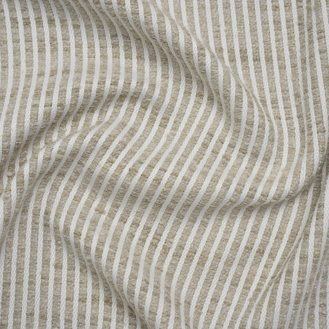 Polyester Boucle Woven - Dove Stripes - British Imported