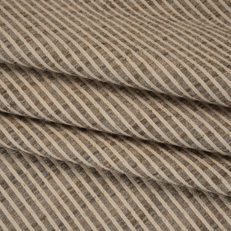 Polyester Boucle Woven - Fawn Stripes - British Imported