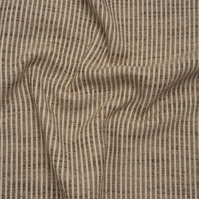 Polyester Boucle Woven - Fawn Stripes - British Imported