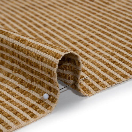 Polyester Boucle Woven - Honey Stripes - British Imported
