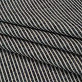 Polyester Boucle Woven - Ink Stripes - British Imported