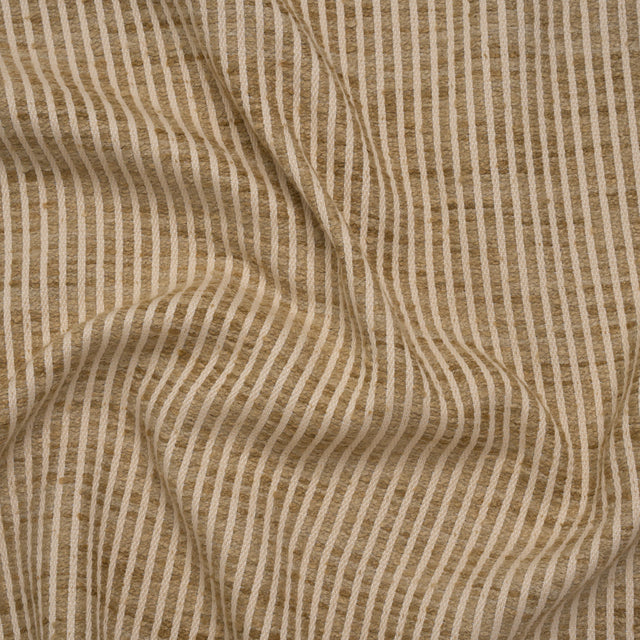 Polyester Boucle Woven - Jute Stripes - British Imported