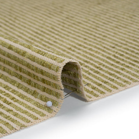 Polyester Boucle Woven - Leaf Stripes - British Imported