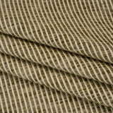 Polyester Boucle Woven - Moss Stripes - British Imported