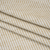 Polyester Boucle Woven - Oatmeal Stripes - British Imported