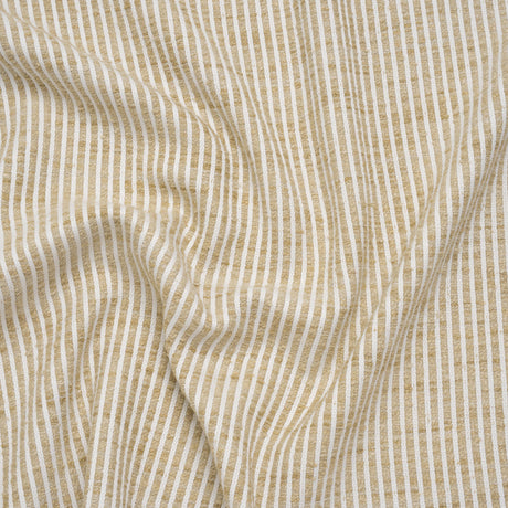 Polyester Boucle Woven - Oatmeal Stripes - British Imported