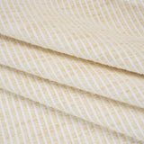 Polyester Boucle Woven - Oyster Stripes - British Imported
