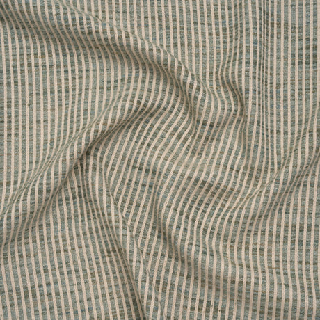 Polyester Boucle Woven - Seafoam Stripes - British Imported