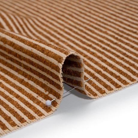 Polyester Boucle Woven - Sienna Stripes - British Imported