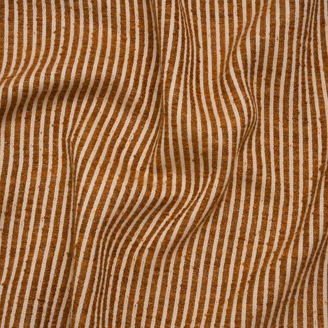 Polyester Boucle Woven - Sienna Stripes - British Imported