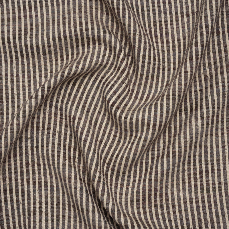 Polyester Boucle Woven - Slate Stripes - British Imported