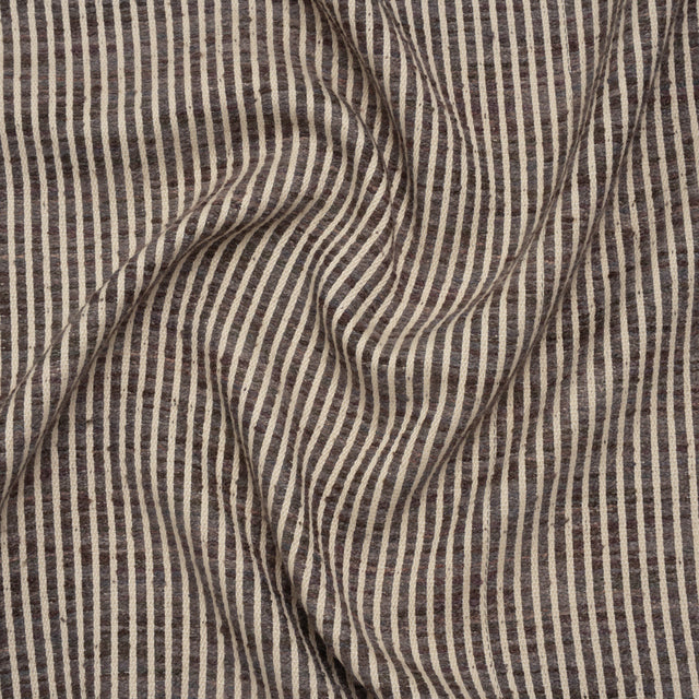 Polyester Boucle Woven - Slate Stripes - British Imported