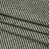 Polyester Boucle Woven - Teal Stripes - British Imported