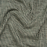 Polyester Boucle Woven - Teal Stripes - British Imported