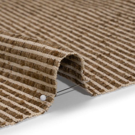 Polyester Boucle Woven - Walnut Stripes - British Imported