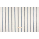 Embroidered Recycled Polyester and Cotton Woven - Navy Zig Zag Ladder Stripes - British Imported