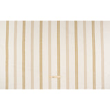 Embroidered Recycled Polyester and Cotton Woven - Ochre Zig Zag Ladder Stripes - British Imported