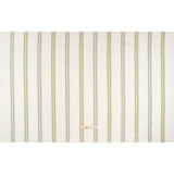 Embroidered Recycled Polyester and Cotton Woven - Olive Zig Zag Ladder Stripes - British Imported