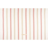Embroidered Recycled Polyester and Cotton Woven - Raspberry Zig Zag Ladder Stripes - British Imported