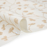Brushed Cotton and Linen Canvas - Flax Clover Leaf Vines - British Imported