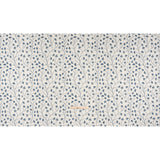 Brushed Cotton and Linen Canvas - Navy Clover Leaf Vines - British Imported