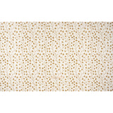 Brushed Cotton and Linen Canvas - Ochre Clover Leaf Vines - British Imported