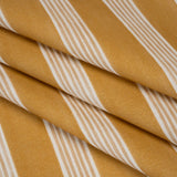Brushed Cotton and Linen Canvas - Ochre Stripes - British Imported