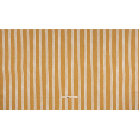 Brushed Cotton and Linen Canvas - Ochre Stripes - British Imported