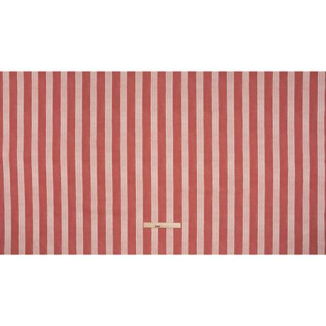 Brushed Cotton and Linen Canvas - Raspberry Stripes - British Imported