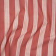 Brushed Cotton and Linen Canvas - Raspberry Stripes - British Imported