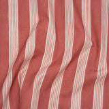 Brushed Cotton and Linen Canvas - Raspberry Stripes - British Imported
