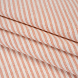 Recycled Polyester Blend Woven - Blush Pink Candy Stripes - British Imported