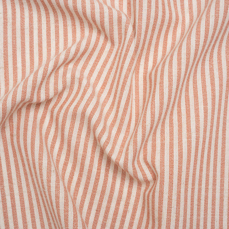 Recycled Polyester Blend Woven - Blush Pink Candy Stripes - British Imported