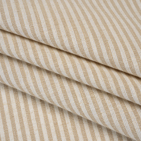 Recycled Polyester Blend Woven - Linen Candy Stripes - British Imported