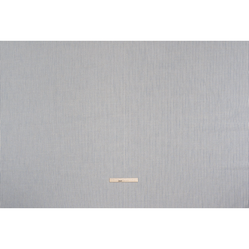 Recycled Polyester Blend Woven - Navy Candy Stripes - British Imported