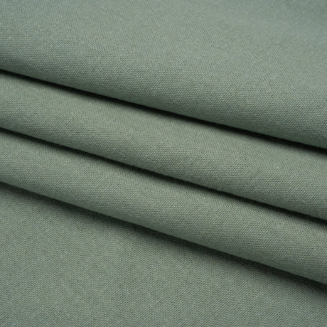 Double Wide Brushed Cotton and Linen Woven - Aqua - British Imported