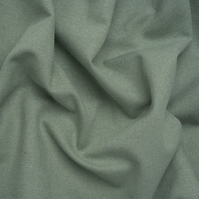 Double Wide Brushed Cotton and Linen Woven - Aqua - British Imported