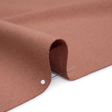 Double Wide Brushed Cotton and Linen Woven - Blush - British Imported