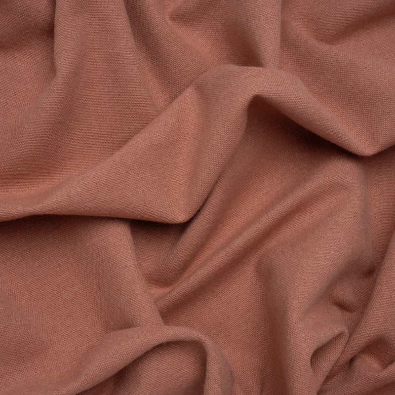 Double Wide Brushed Cotton and Linen Woven - Blush - British Imported
