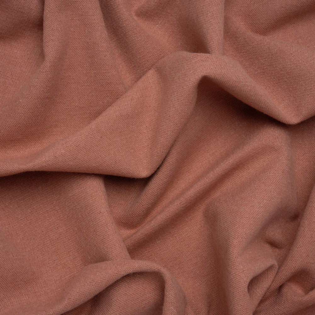 Double Wide Brushed Cotton and Linen Woven - Blush - British Imported