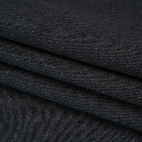 Double Wide Brushed Cotton and Linen Woven - Carbon - British Imported